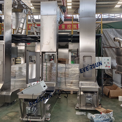 0.75 - 22kw Chain Bucket Elevator With Food Grade ABS Plastic / C.S / SS Hopper