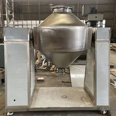 Stainless Steel Double Cone Mixer , Chemical Dry Powder Mixer Food Powder And Granule Automatic Mixer