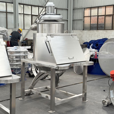 A large-scale bulk bag unloading machine suitable for the food and chemical industries, which is dust-free and reduces waste.