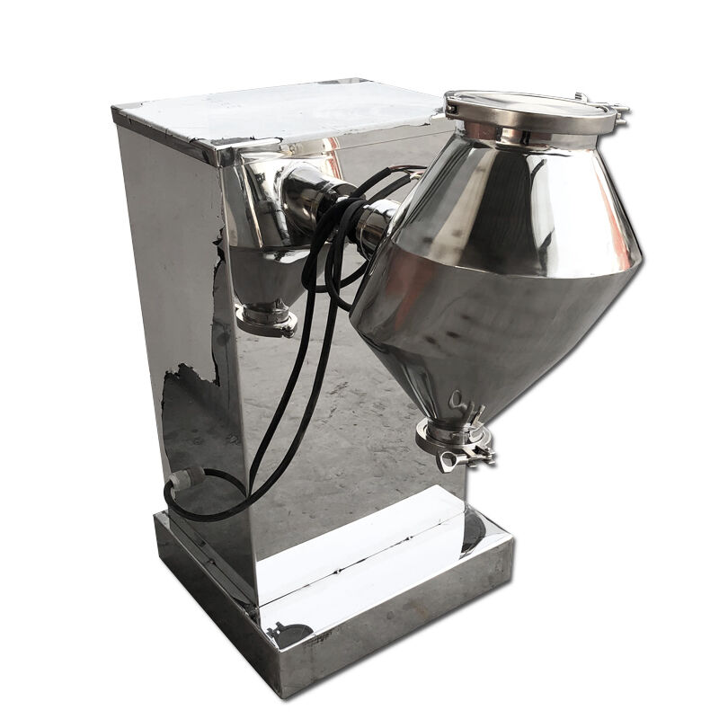 Stainless Steel Three-dimensional Mixer with Adjustable Speed for Easy Cleaning in Pharmaceutical and Chemical Industries
