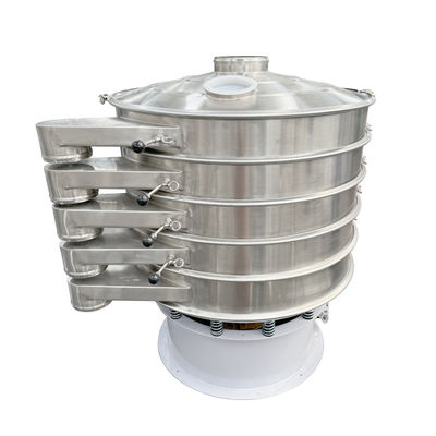 Máquina de cribado vibratorio para el tratamiento de material granular y en polvo en las industrias química, alimentaria y farmacéutica