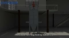 Estación de alimentación de contenedores cerrados de grado químico/alimenticio - Equipo esencial para la producción limpia